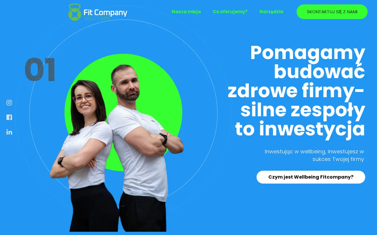Zrzut ekranu strony głównej fitcompany.pl